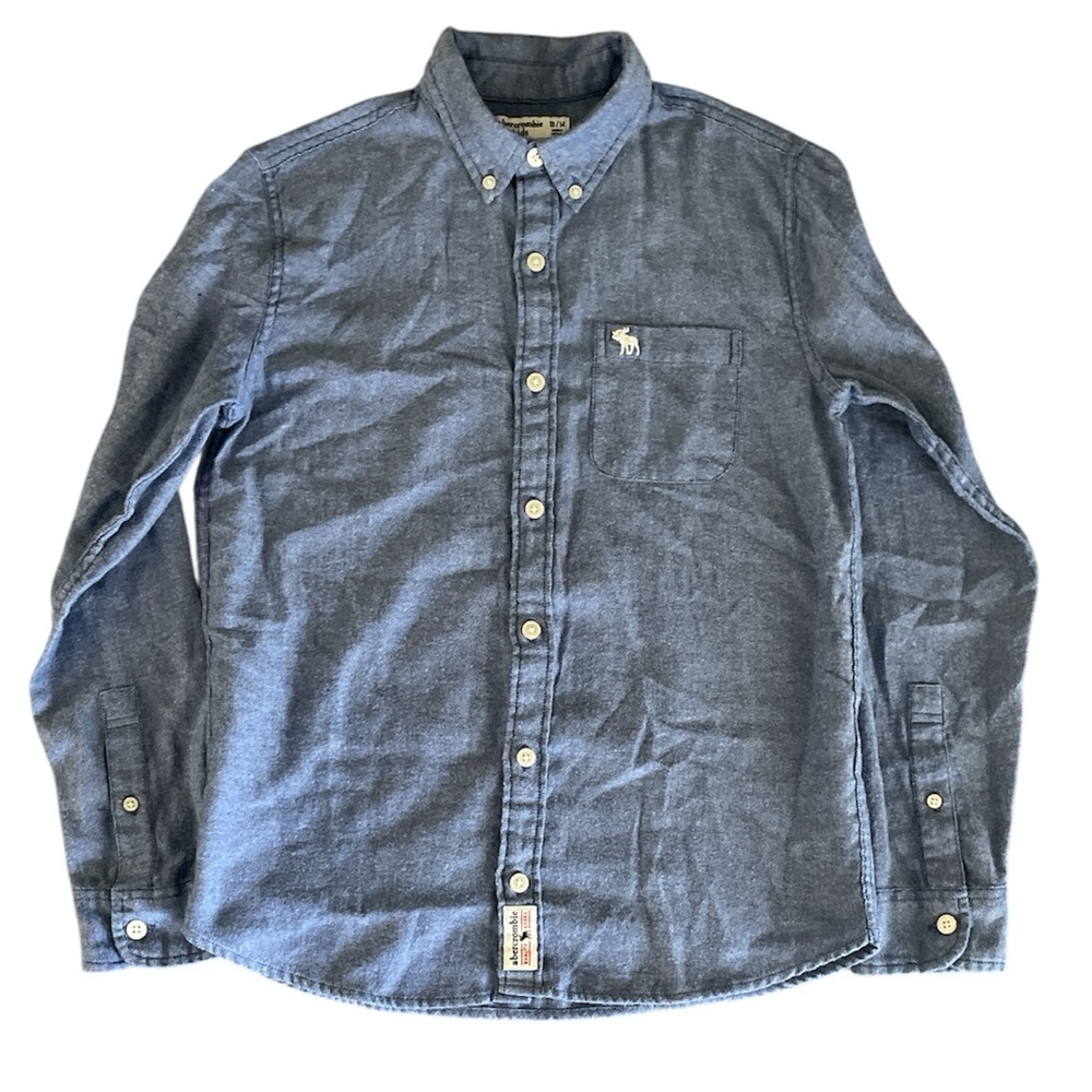 Abercrombie kids chambray Blue Button-Down shirt